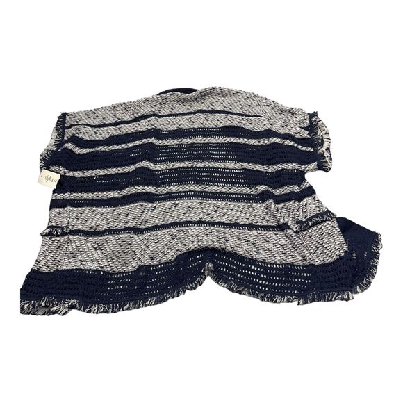 Style&co. Cardigan Sweater Womens XL White Navy Striped Cotton Knit Short Sleeve - Picture 3 of 8